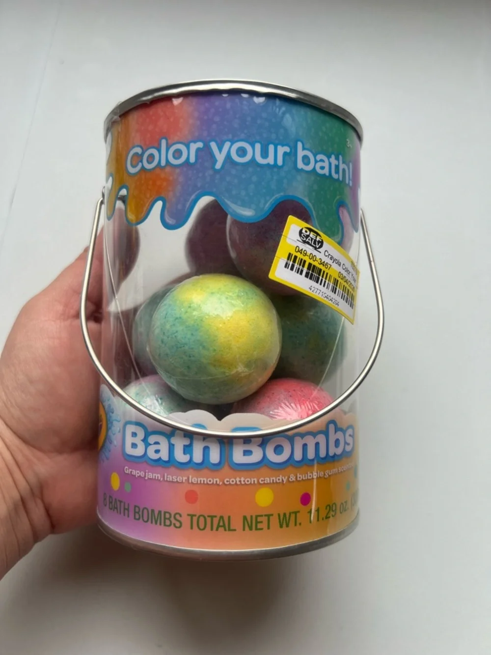 Crayola Color Your Bath Bucket Bath Bomb 11.29oz/8ct: Paraben-Free Fruit Scented